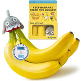 Nana Hats freshness preservation kit on bananas keeps fruit fresher longer.