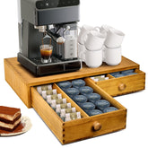 NANXITU K Cup Storage Organizer with two drawers for tidy pod storage