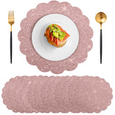 NatNarr rose gold glitter placemats set of 60 add shimmer to elegant table settings