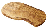 Naturally Med olive wood cutting board with rich grain for precise slicing.