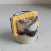Nawgnail Calacatta Viola marble sponge holder on a clean kitchen counter for organized drying