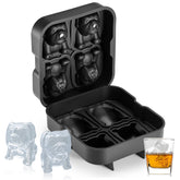 Nax Caki bulldog ice cube mold creates large 2.4-inch cubes for slow cooling.