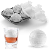 Nax Caki Death Star ice mold for large, slow-melting cubes ideal for cocktails