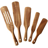 NAYAHOSE wooden spurtle set packaging displaying natural teak and gift-ready presentation