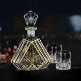 NBNSTHV hand-painted gold decanter for an elegant home bar