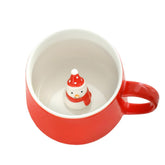 NDLBS Christmas 3D mug with snowman inside, ideal for cozy winter mornings