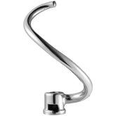 Ne-totoro dough hook for KitchenAid 6QT with stainless steel spiral enhances mixing.