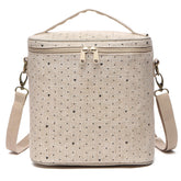 neatlife lunch bag for women with soft linen fabric keeps meals stylish and fresh