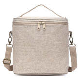 neatlife insulated linen lunch bag exterior keeps beverages cool on the go