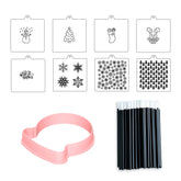 NEGEMEL cookie cutter bundle with hearts, stars, and flowers for themed cookies