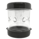 The NEGG Boiled Egg Peeler Black with top cap for easy shell removal