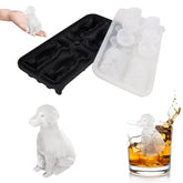 Nerien Labrador ice cube tray with four holes for whiskey cooling