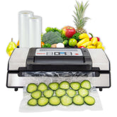 NESCO Nesco Deluxe VS-12 vacuum sealer viewing lid enables quick bag prep.
