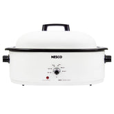 Front view of the Nesco MWR18-14 roaster oven showing large 18-quart capacity for big roasts