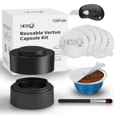 NESSUS Vertuo reusable holder enables easy capsule loading for refills.