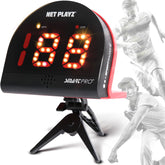 NET PLAYZ Speed Radar mounted on tripod for hands-free solo training