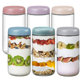NETANY 6-pack glass jars with airtight lids for fresh pantry storage.