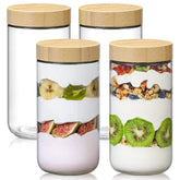 NETANY glass jar with airtight lids for wide-mouth storage and easy filling.