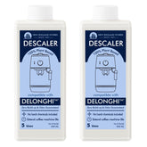 New England Stories DeLonghi descaling bottle pour starts safe cleaning action