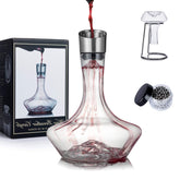 NEW PACIFIC YOUYAH Iceberg decanter side view with aerator for quick aeration.