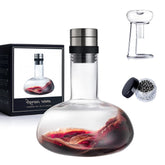 NEW PACIFIC YOUYAH wine decanter ambiance shot highlights elegant crystal design for impressive entertaining
