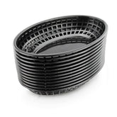 New Star Foodservice 44140 oval black basket; durable, microwave-safe for fast-service use.