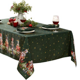 Newbridge nutcracker border tablecloth 60x120 adorns festive tables for gatherings.
