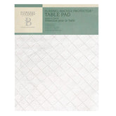 Newbridge Quilted table pad top view shows full spill protection.