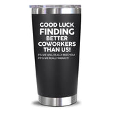 NewEleven co-worker leaving gift tumbler, front view, perfect for a farewell moment