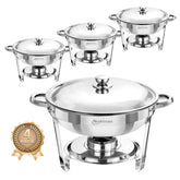 NEWKITCHEN chafing dish 5qt round set ready for elegant buffets and guests at parties