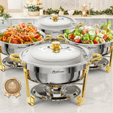 NEWKITCHEN chafing dish front view with 6QT capacity for ample servings
