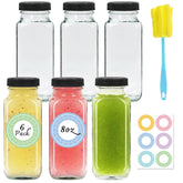 NEWMIAO glass bottle with lid for travel-friendly juice storage