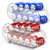 NEWNUBI two pack auto rolling soda can organizer in fridge for easy access