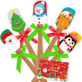 Newtay Christmas spatula set with wooden handles for safe, comfortable stirring