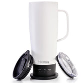 Nextmug Ultra displays battery life and current temperature on the LED indicator.