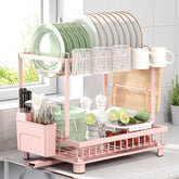 Nfnoyp dish drying rack overview on a compact kitchen counter
