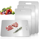 NGWDBA titanium cutting board 3pc set front view for durable kitchen prep