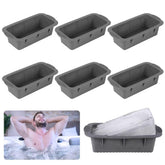 Nicalas ice block mold for ice bath showing large, slow-m melting cubes.