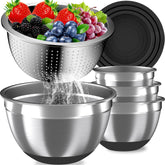 Nicdiet mixing bowls with airtight lids four-piece set for prep and serving.
