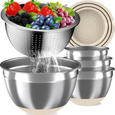 Nicdiet mixing bowls with airtight lids for organized prep and freshness.
