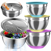 Nicdiet nesting-3-piece-set bowls efficiently stack for space-saving prep