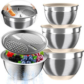 Nicdiet mixing bowls with airtight lids for organized meal prep and freshness.