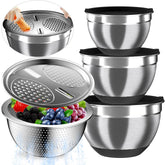 Nicdiet mixing bowls with airtight lids for fresh storage and easy prep.