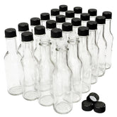 Nicebottles hot sauce bottles in clear 5oz glass for clean pouring