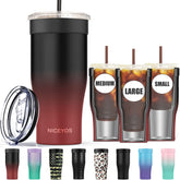 Niceyos Universal Iced Coffee Sleeve with 3-in-1 design fits multiple cup sizes for on-the-go use