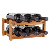 Niep wine rack 6-bottle 2-tier being assembled on countertop for quick setup