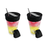 Nightcap keychain with pull-out drink cover protects your drink on the go.