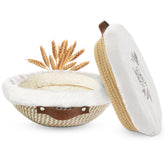 Nikkar Banneton round 9-inch bread proofing basket for even proofing and crisp crust