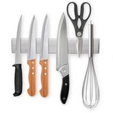 Ninonly 10-inch magnetic knife strip keeps knives secure and within reach.
