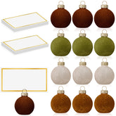 Nitial velvet Christmas ornament card holder – vibrant centerpiece for table settings